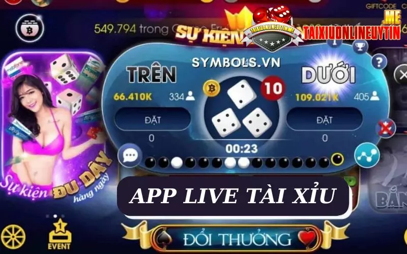 Giao diện chơi tài xỉu live chân thực